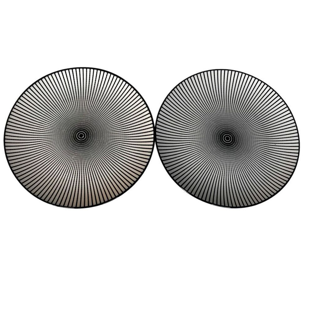Set of 2 Royal Norfolk Black & White Royal Swirl 7.5” Salad Plates